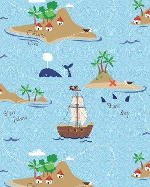 Обои морской тематики для детской Pajama Party KJ51002 изображение 0