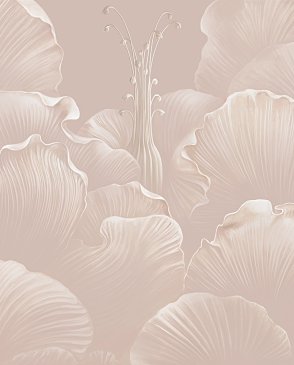 Фрески с листьями розовые One 0007-A изображение 0