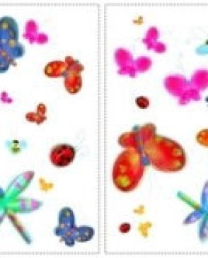 Обои с бабочками, насекомыми разноцветные с виниловым покрытием Brothers & Sisters IV RMK1021SCS изображение 0