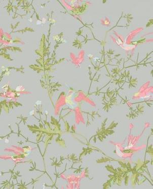 Английские Обои с птицами Hummingbirds Cream 124-1003 изображение 0