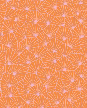 Обои с геометрическим рисунком оранжевые Wonderland 1468 изображение 0