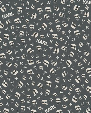 Обои виниловые для детской черные Karl Lagerfeld 37843-7 изображение 0