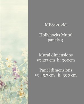 Обои панно с акварельными цветами Romance MF81202M изображение 0