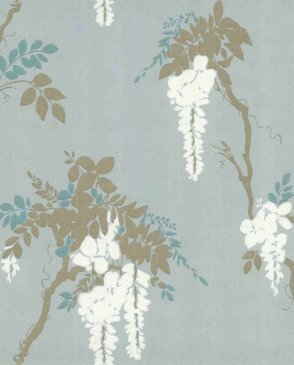 Обои 1838 Wallcoverings для спальни голубые Camellia 1703-109-03 изображение 0
