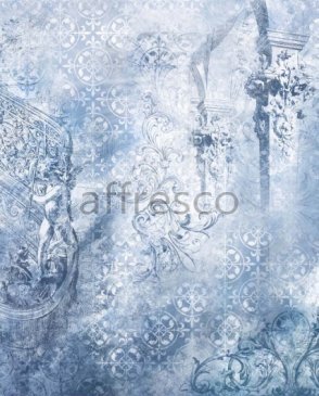 Фрески Affresco с вензелями голубые New Art RE206-COL3 изображение 0