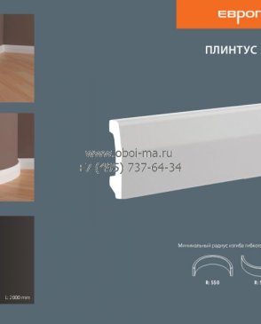 Лепнина ЕВРОПЛАСТ Напольные плинтуса 1-53-106 изображение 0