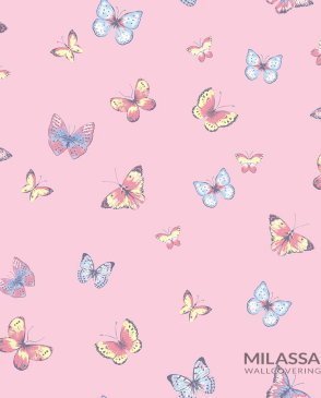 Обои с бабочками, насекомыми для детской розовые Twins Twins-4007 изображение 0