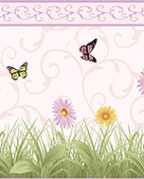 Обои бордюр с бабочками, насекомыми для детской Forever Young H2915401 изображение 0