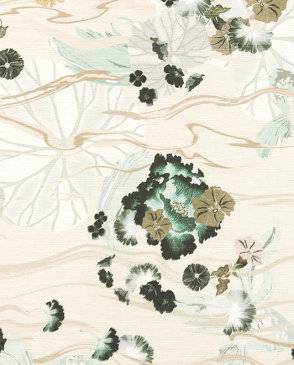 Обои с листьями бежевые с текстильным покрытием Kami 87241 изображение 0