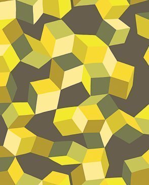Обои с геометрическим рисунком желтые Geometric II 105-2012 изображение 0