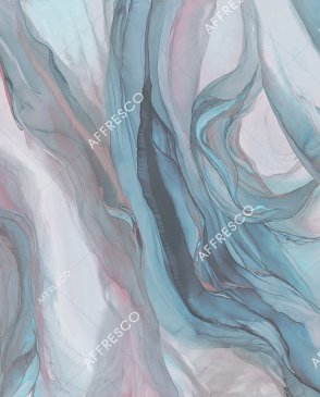 Фрески Affresco с абстрактным рисунком синие Fluid AF2055-COL4 изображение 0