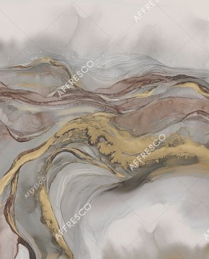Фрески панно с абстрактным рисунком Fluid AF2069-COL3 изображение 0