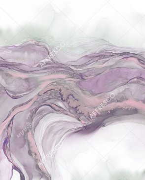 Фрески Affresco с абстрактным рисунком фиолетовые Fluid AF2069-COL5 изображение 0