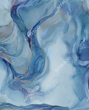 Фрески Affresco с абстрактным рисунком синие Fluid AF2072-COL5 изображение 0