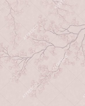 Фрески Affresco с листьями розовые Line Art AF2120-COL3 изображение 0
