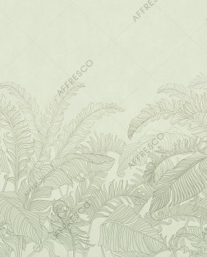 Фрески панно с листьями Line Art AF2129-COL4 изображение 0
