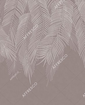 Фрески Affresco с листьями коричневые Line Art AF2148-COL1 изображение 0