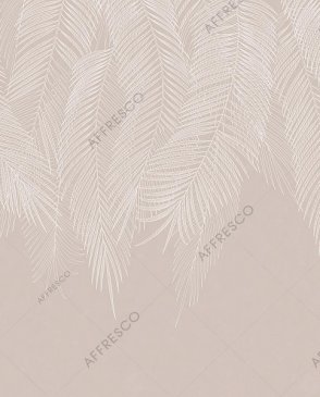 Фрески с листьями бежевые Line Art AF2148-COL4 изображение 0