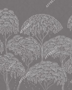 Фрески с листьями серые Line Art AF2153-COL3 изображение 0