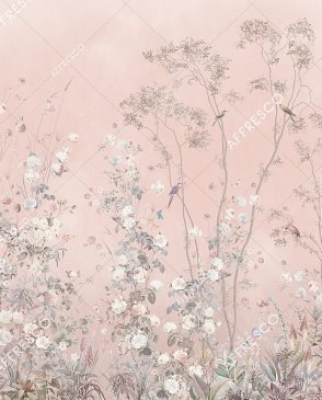 Фрески для спальни розовые French Garden AF955-COL1 изображение 0