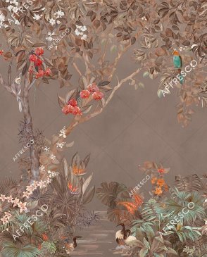 Фрески панно с птицами French Garden AF957-COL3 изображение 0