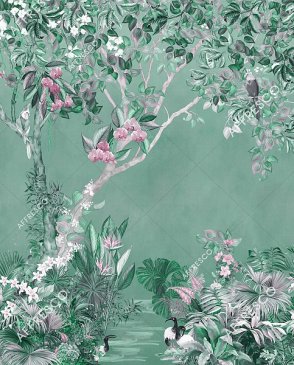 Фрески панно с листьями Wallpaper part 1 AF957-COL5 изображение 0