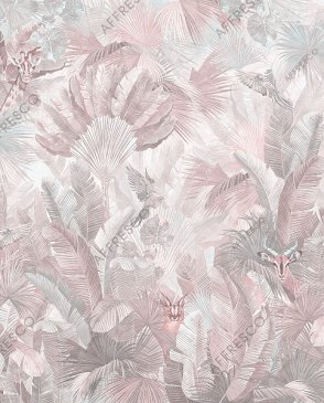 Фрески Affresco с листьями розовые Wallpaper part 1 AF961-COL1 изображение 0
