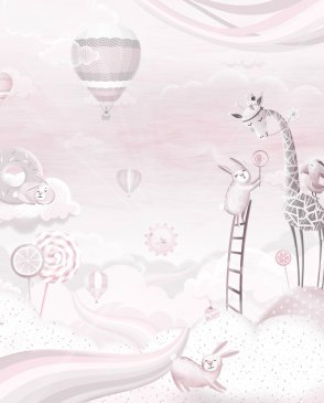 Фрески с животными розовые Сказки Affresco AH657-COL2 изображение 0
