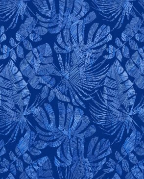 Обои с листьями синие с текстильным покрытием Amazon River AR6603 изображение 0