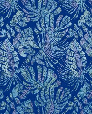 Обои с листьями синие с текстильным покрытием Amazon River AR6604 изображение 0