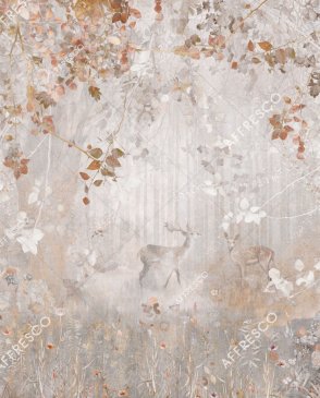 Фрески с листьями серые Wallpaper part 1 AVN38-COL4 изображение 0