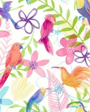 Обои с птицами для детской розовые Opera fun 534206 изображение 0