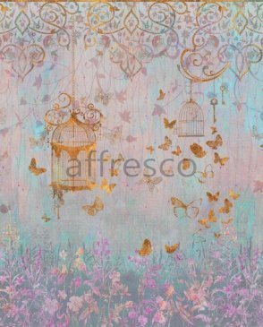 Фрески Affresco с бабочками, насекомыми New Art RE199-COL2 изображение 0