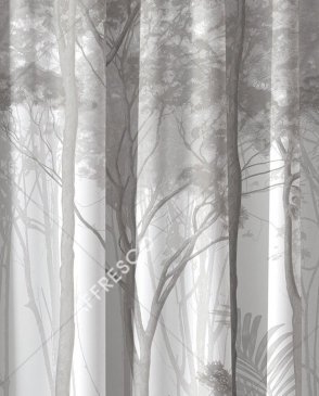 Фрески с листьями серые Art Fabric Ткани FA1055-COL5 изображение 0