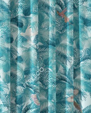Фрески с листьями синие Art Fabric Ткани FA1132-COL3 изображение 0