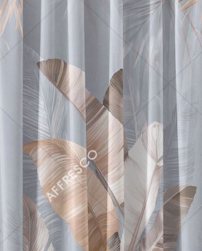 Фрески с листьями серые Art Fabric Ткани FA1305-COL3 изображение 0