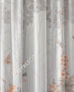 Фрески с листьями серые Art Fabric Ткани FA1325-COL2 изображение 0
