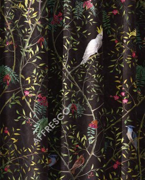 Фрески Affresco с птицами черные Art Fabric Ткани FA1505-COL5 изображение 0