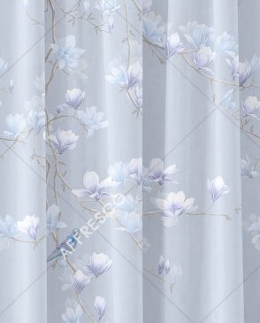 Фрески с листьями голубые Art Fabric Ткани FA1506-COL6 изображение 0