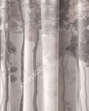 Фрески с листьями серые Art Fabric Ткани FA1951-COL4 изображение 0