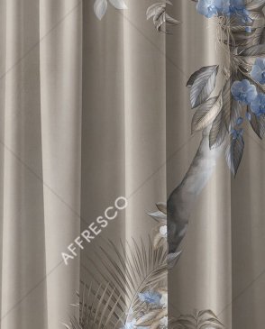 Фрески с листьями серые Art Fabric Ткани FA1957-COL2 изображение 0