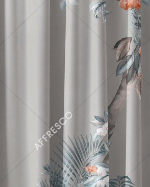 Фрески с листьями серые Art Fabric Ткани FA1957-COL5 изображение 0