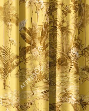 Фрески с листьями желтые Art Fabric Ткани FA1958-COL1 изображение 0