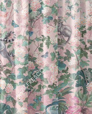 Фрески Affresco с птицами розовые Art Fabric Ткани FA1960-COL2 изображение 0