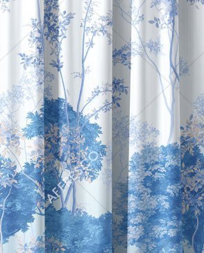 Фрески Affresco с листьями синие Art Fabric Ткани FA2000-COL1 изображение 0