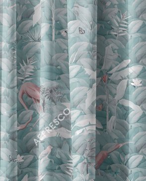 Фрески с листьями голубые Art Fabric Ткани FA2001-COL4 изображение 0