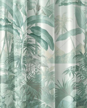 Фрески для кабинета зеленые Art Fabric Ткани FA2002-COL2 изображение 0