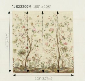 Обои Jaima Brown с листьями для спальни Woodlands Resource JB22200M изображение 0