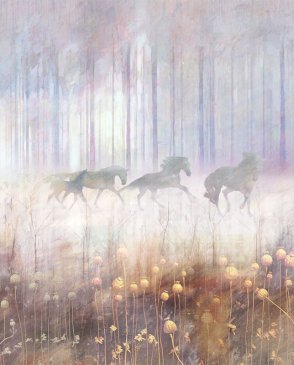 Фрески панно бежевые Tsvetarium mysterius-forest-solor-2 изображение 0
