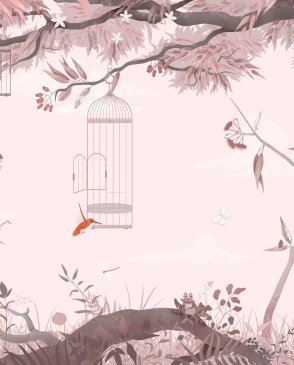 Фрески с птицами розовые Сказки Affresco OF630-COL3 изображение 0